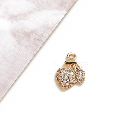 Brass Micro Pave Cubic Zirconia Charms PW-WGF36BB-01-1