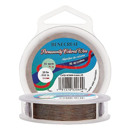 BENECREAT 3 Strands Copper Craft Wire CWIR-BC0008-0.4mm-AB-1