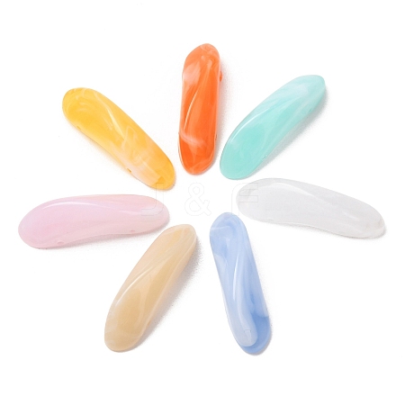 Two-Tone Imitation Gemstone Acrylic Beads AC-CBA7B05-26-1