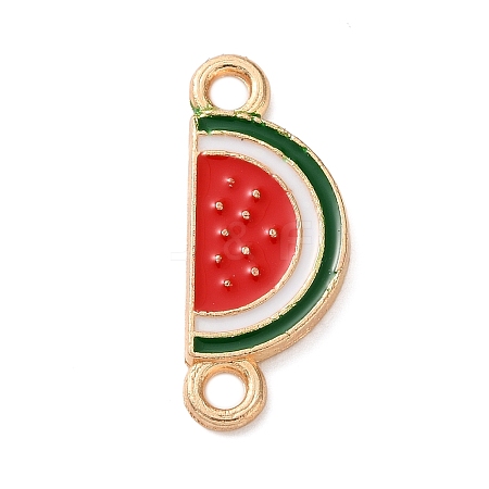 Fruit Theme Alloy Enamel Connector Charms AL-CBA95F4-01KCG-03-1