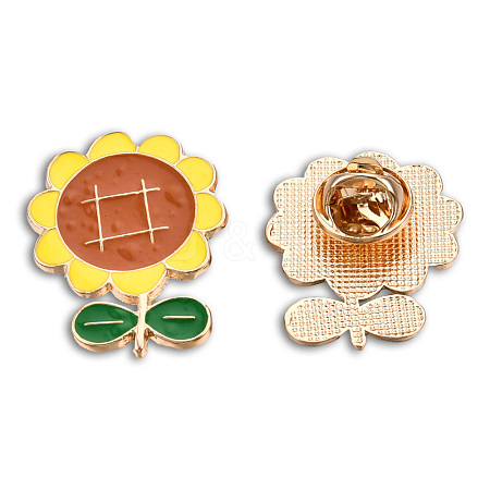 Sunflower Shape Enamel Pin JEWB-N007-203-1