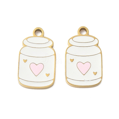 304 Stainless Steel Enamel Pendants STAS-G360-04G-02-1