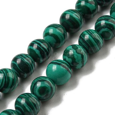 Synthetic Malachite Beads Strands G-B071-F01-02-1