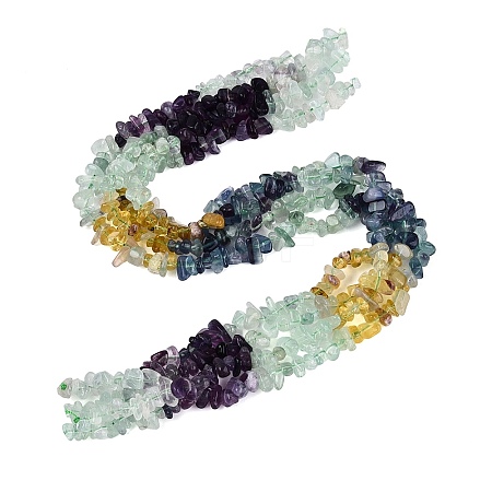 Natural Fluorite & Amethyst & Citrine(Heated) Beads Strands G-N371-02A-01-1