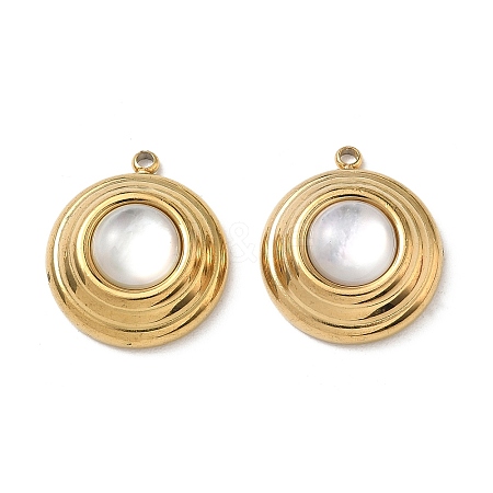 Natural Freshwater Shell Pendants STAS-G397-07G-01-1