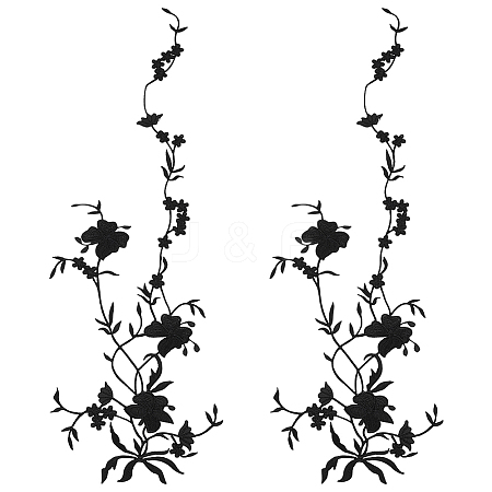 Flower Shape Cloth Embroidery Applqiues PATC-WH0012-52B-1