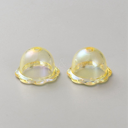 UV Plating Acrylic Bead Caps OACR-CJC0008-09F-1
