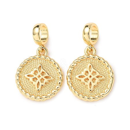 Brass European Dangle Charms KK-H278-01G-03-1
