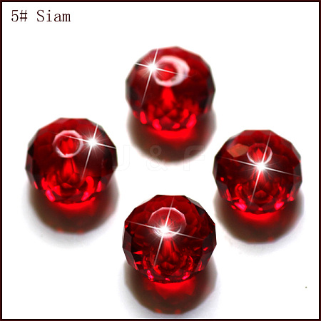 Imitation Austrian Crystal Beads SWAR-F068-6x8mm-05-1