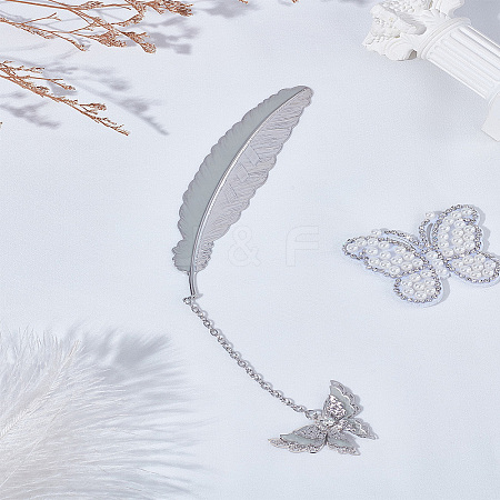 1Pc Zinc Alloy Bookmarks AJEW-LP0005-85-1