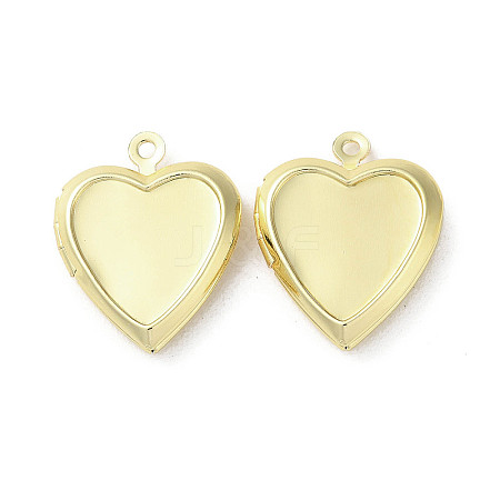 Rack Plating Brass Locket Pendants KK-G489-03G-1