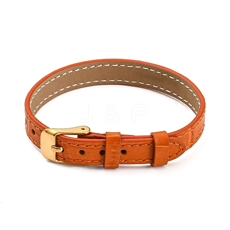 Leather Textured Watch Bands AJEW-K232-01G-06-1