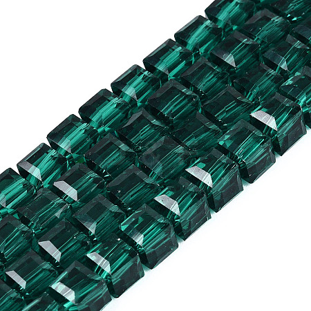 Transparent Glass Beads Strands GLAA-R041-8x8mm-A16-1