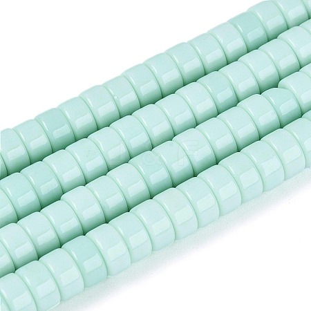 Opaque Solid Color Glass Beads Strands LS-GLAA-N026-3x6mm-14-1