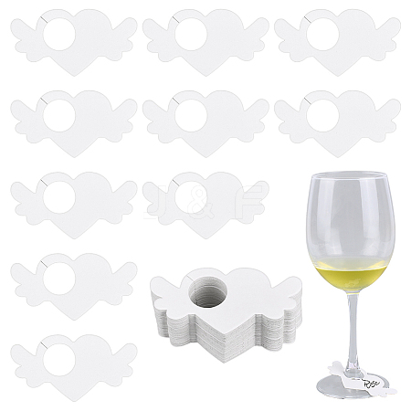 200Pcs Cardboard Wine Glass Charms FIND-GA0007-50-1
