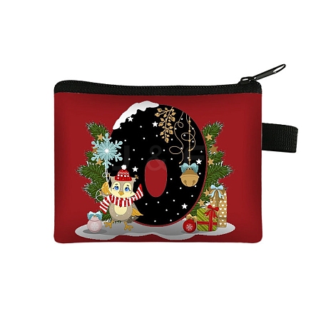 Christmat Letter Printed Polyester Wallets with Zipper PW-WGB27ED-23-1