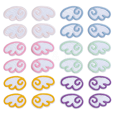 12Pcs Wing Polyester Embroidery Sew on Cloth Patches PATC-WH0008-188-1
