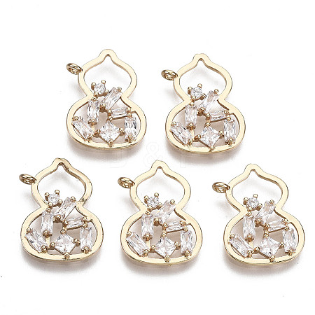 Brass Micro Pave Cubic Zirconia Pendants KK-R111-070-B01-1