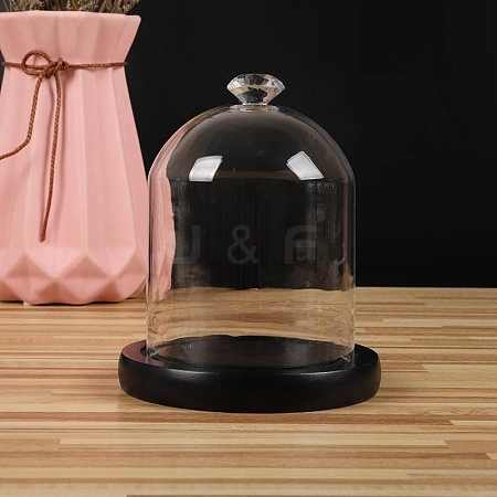 Diamond Shaped Top Clear Glass Dome Cover BOTT-PW0003-001A-A03-1