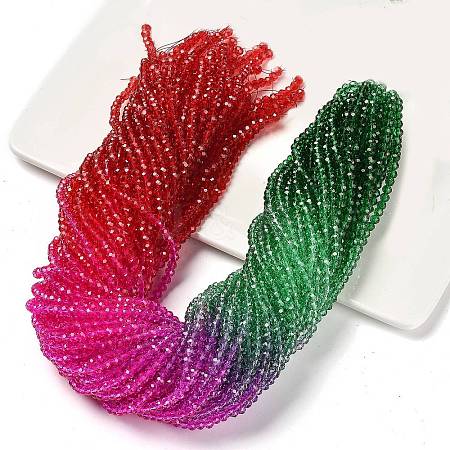 Transparent Painted Glass Beads Strands DGLA-A034-T3mm-A24-1