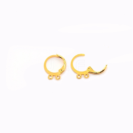 Brass Huggie Hoop Earring Findings KK-TAC0008-08G-1