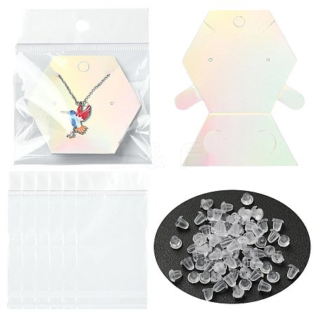 40Pcs Paper Jewelry Display Cards CDIS-FS0001-32D-1
