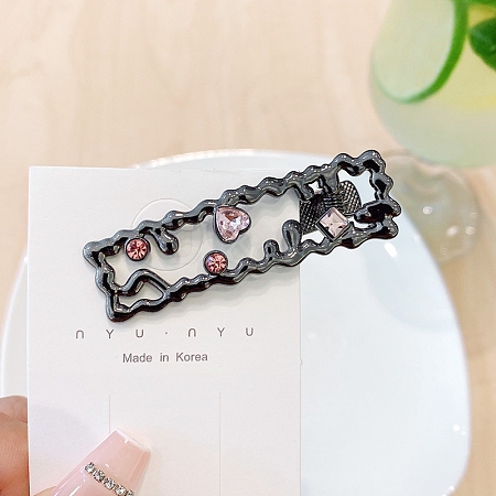 Alloy Rhinestone Alligator Hair Clips PW-WG7F7B9-01-1