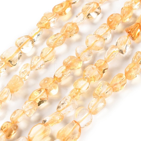 Natural Citrine Beads Strands G-P497-01C-39-1