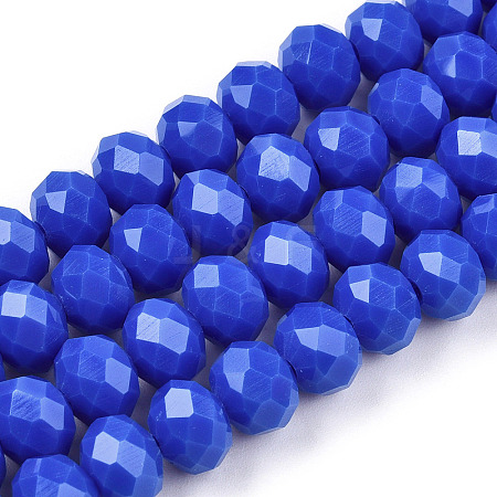 Opaque Solid Color Imitation Jade Glass Beads Strands EGLA-A044-P2mm-D32-1