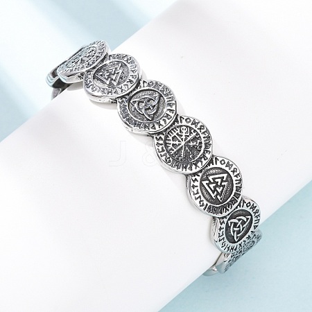 Viking 316 Surgical Stainless Steel Cuff Bangles BJEW-C142-16AS-1
