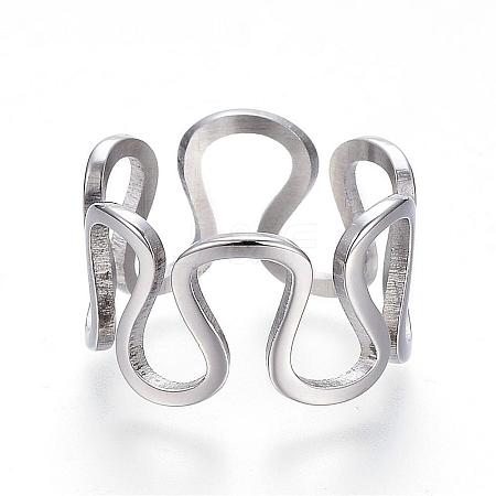 304 Stainless Steel Wide Band Rings RJEW-G081-29P-17mm-1