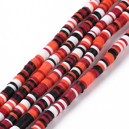 Handmade Polymer Clay Beads Strands CLAY-R089-3mm-004-1