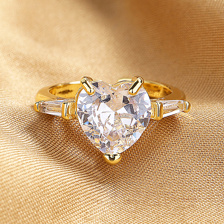 Brass Pave Cubic Zirconia Adjustable Cuff Rings for Women JI1426-1