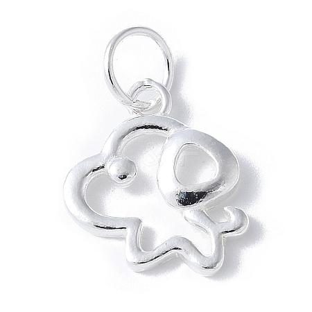 925 Sterling Silver Chinese Zodiac Outline Charms STER-P066-02S-11-1