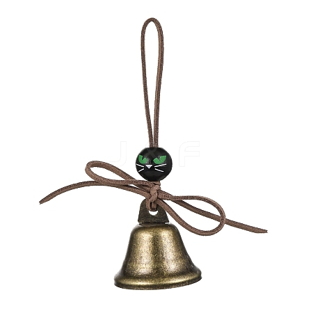 Halloween Iron Bell Hanging Ornaments HJEW-JM02428-1