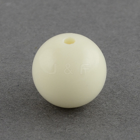 Solid Chunky Bubblegum Acrylic Ball Beads SACR-R835-6mm-10-1