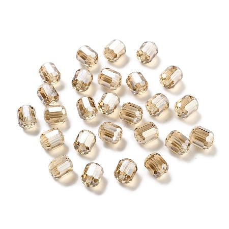 Electroplate Column Glass Beads EGLA-A043-02-PL02-1