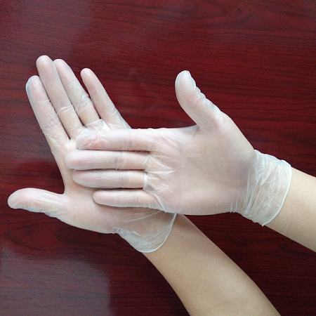 Disposable PVC Safety Gloves AJEW-E034-64XL-1