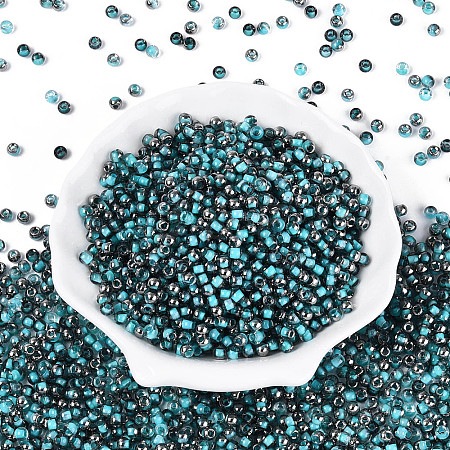 Transparent Inside Colours Glass Seed Beads SEED-T007-19A-07-1