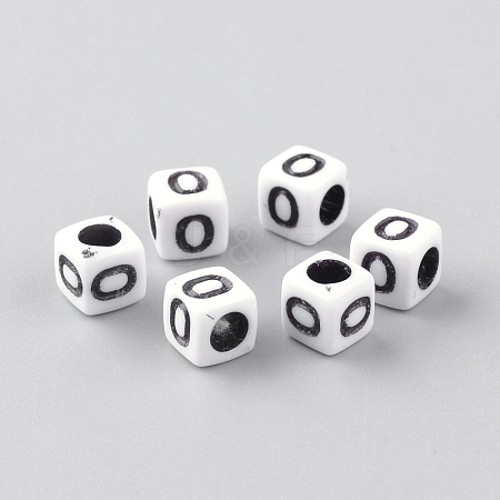 Opaque Acrylic Beads LS-SACR-Q188-02O-1