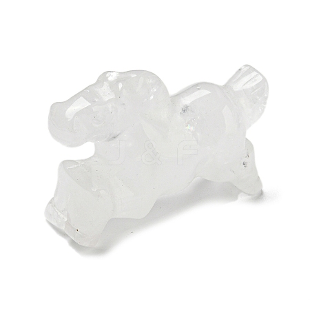 Natural Quartz Crystal Carved Healing Horse Figurines DJEW-D012-05E-1