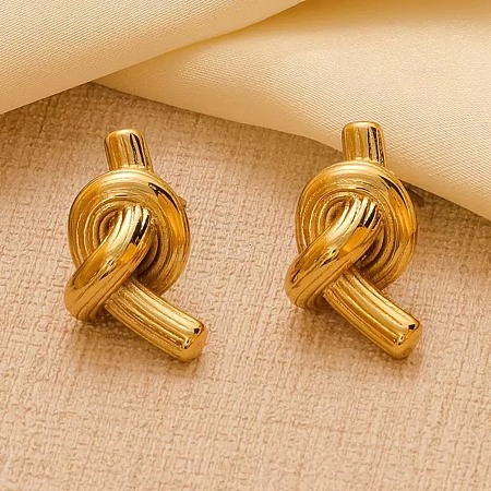 304 Stainless Steel Stud Earrings EJEW-L317-01G-01-1