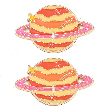 Space Planet Alloy Enamel Cabochons AL-CBA1A6F-07KCG-I-1
