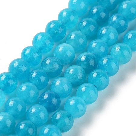 Dyed Natural Malaysia Jade Beads Strands G-G021-02A-02-1