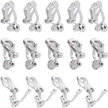 24Pcs Brass Clip-on Earring Findings FIND-SC0013-11P-1