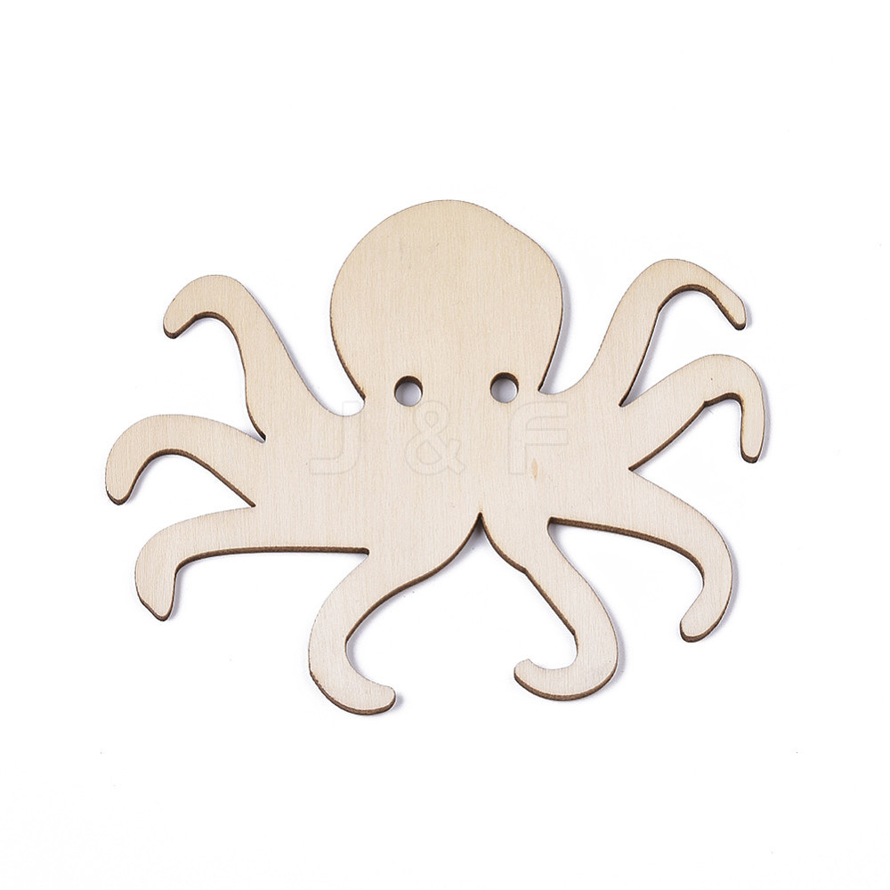 Wholesale Squid Shape Unfinished Wood Cutouts