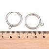 316 Stainless Steel Huggie Hoop Earring Findings EJEW-B158-01E-P-3