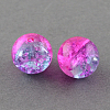 Spray Painted Crackle Glass Beads Strands X-CCG-Q002-4mm-09-1