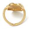 Brass Cubic Zirconia Cuff Rings RJEW-G113-03G-3