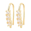 Brass Rhinestone Earring Hooks KK-C261-01C-G-1